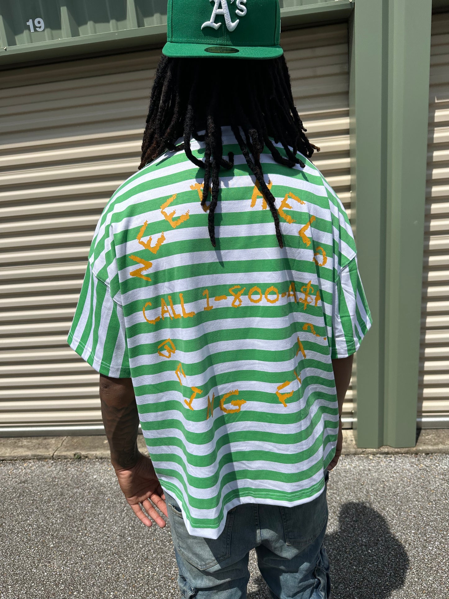 GREEN “1800-A$F” tee