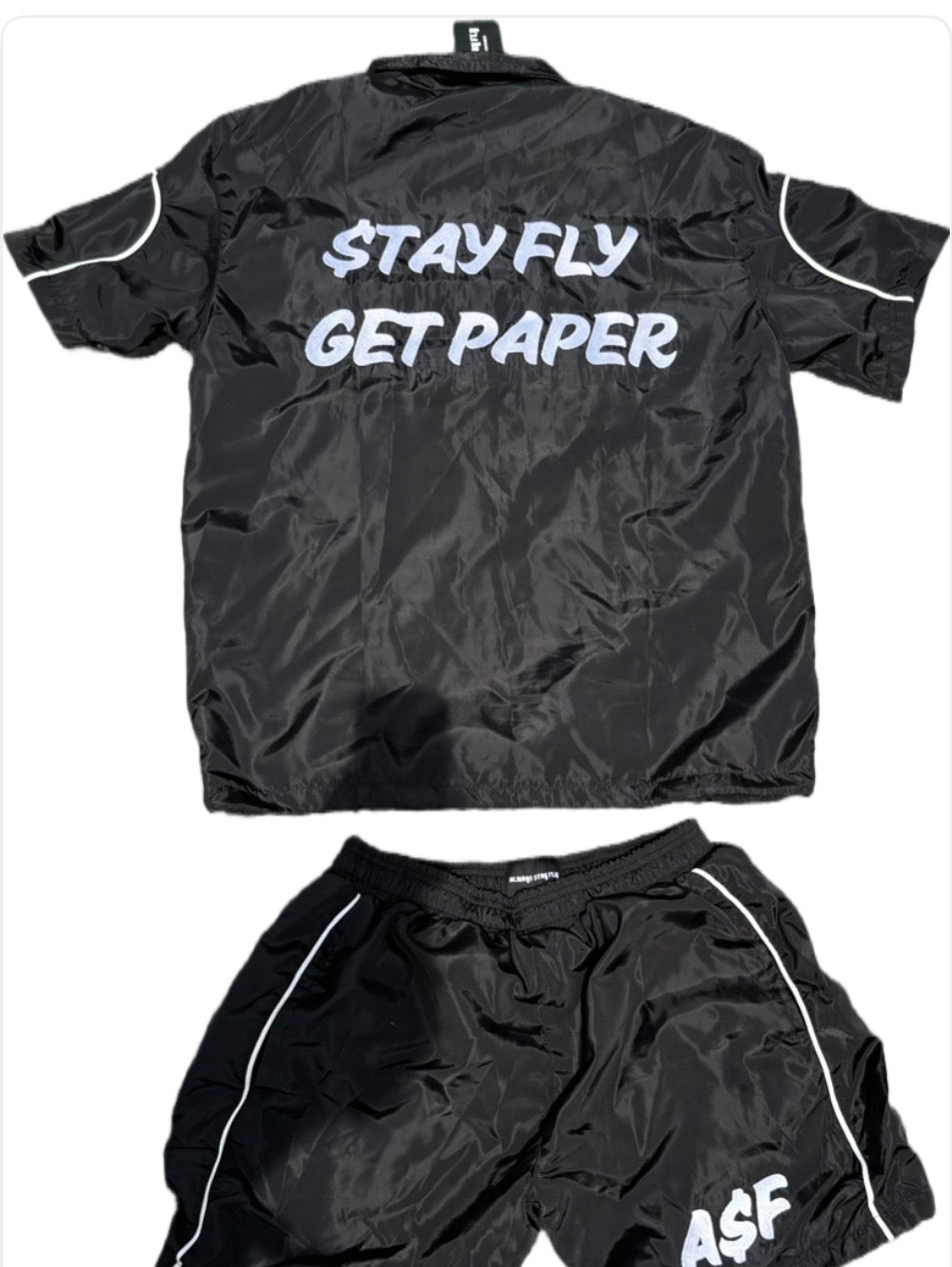 BLACK A$F SHORT WINDBREAKER SET
