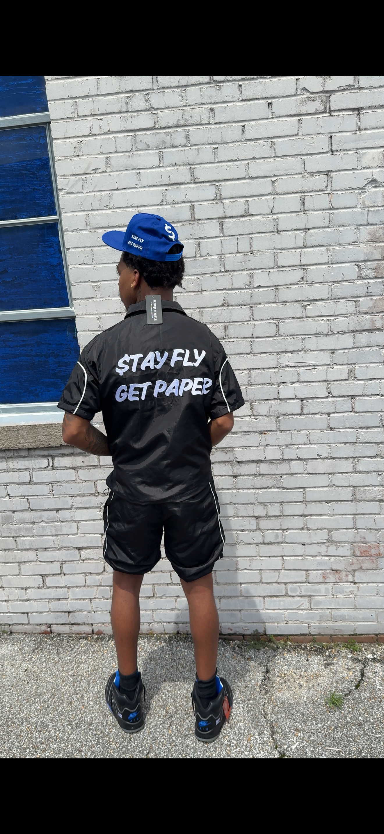 BLACK A$F SHORT WINDBREAKER SET